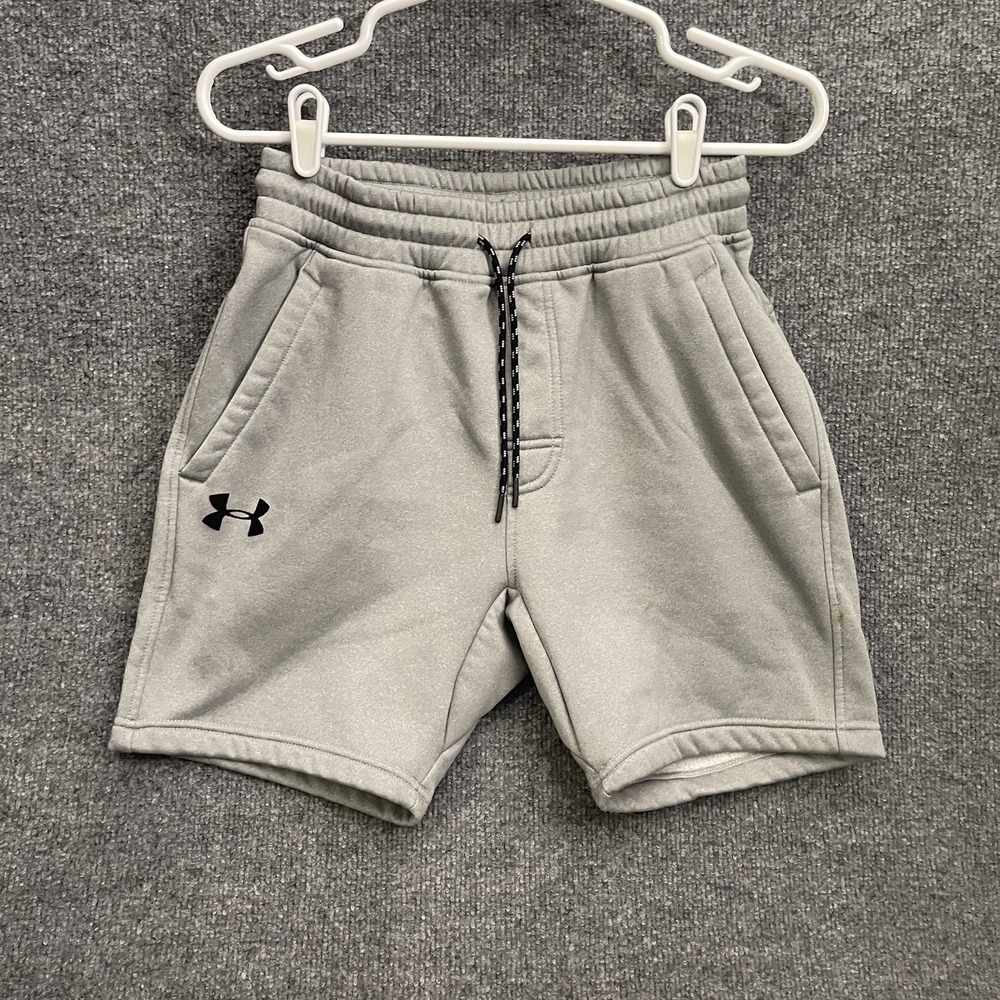 Under Armour Storm Shorts Men's Sz S Fitted Coldgear Gray Fleece Lined